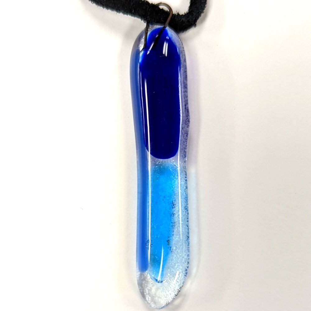 Fused glass pendant handmade
